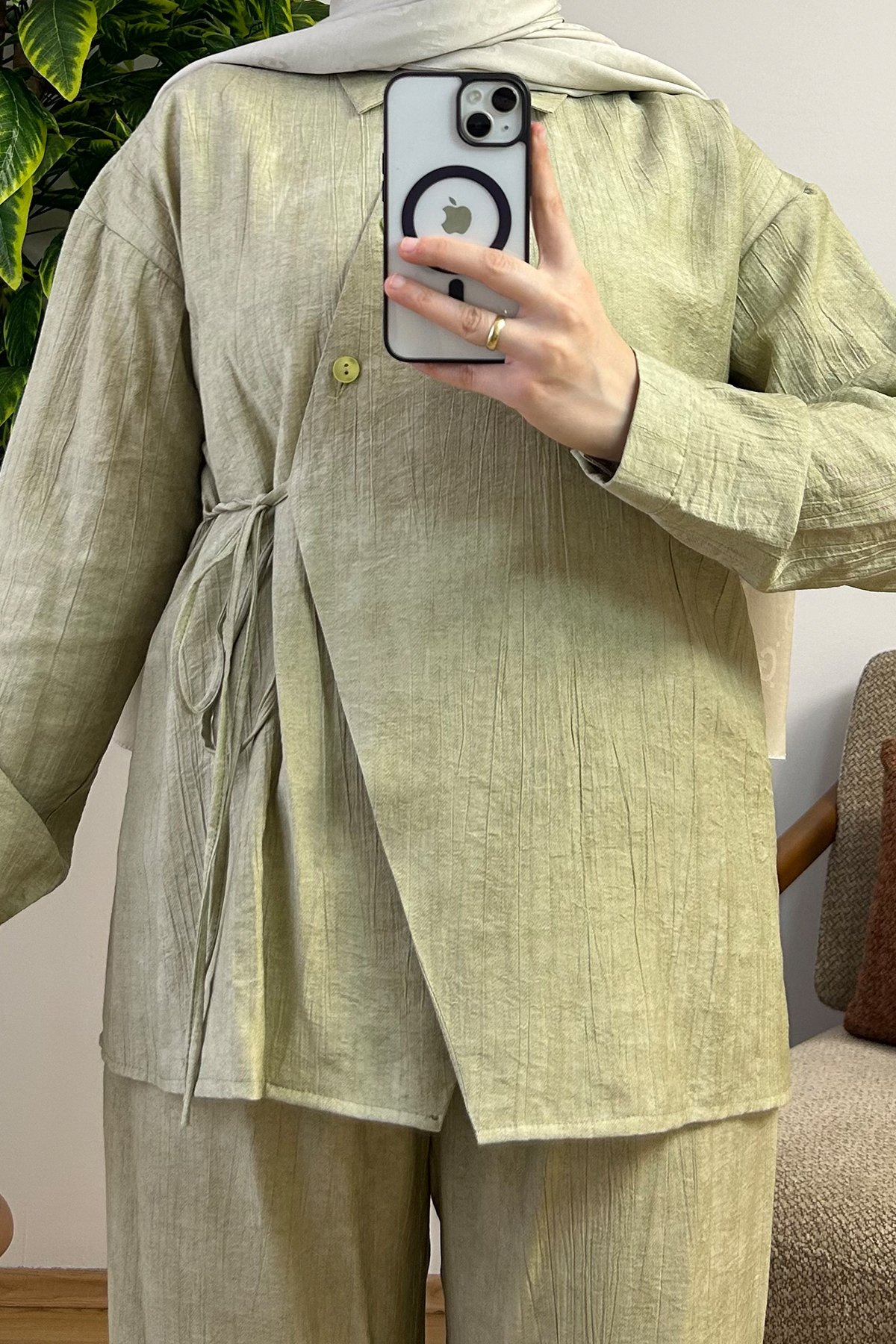 Yandan Bağlamalı Kimono Takım