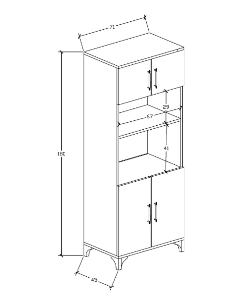 % 100 Mdf Lam Fırın ve Mikro Fırınlık Fırınmikro Dolabı