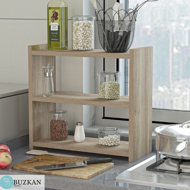 % 100 Mdf Lam Tezgah Üstü desen li Çok Amaçlı Raf