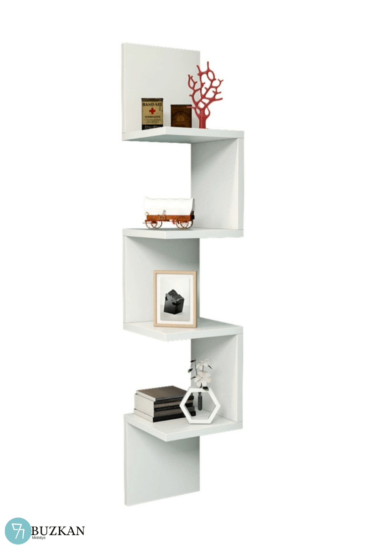 % 100 Mdf Duvar Rafı Kitaplık Mat Beyaz 1.sınıf Mdflam