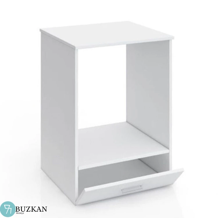 Set Üstü Ocak Fırın Dolabı Kapaklı Beyaz Mdflam