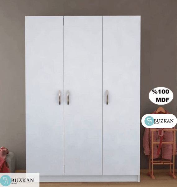 Buzkan % 100 mdf Lam 3 Kapaklı Çok Amaçlı Dolap / Gardırop
