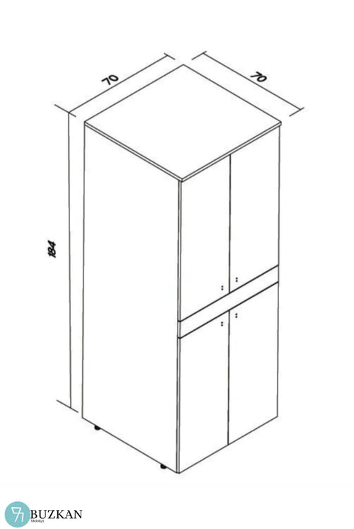 %100 Mdf lam Çamaşır ve Kurutma Makinesi Dolabı 70 Cm