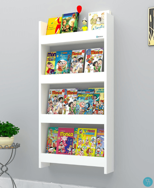 % 100 Mdf Montesorri Kitaplık 4 Raflı Çocuk Kitaplığı