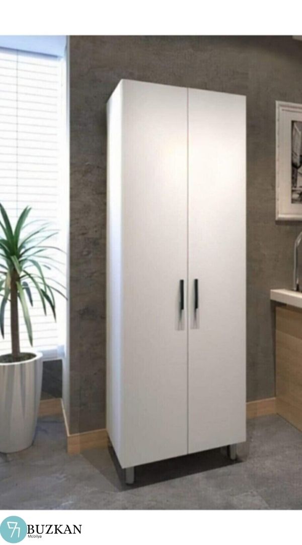 % 100 Mdf Lam Çok Amaçlı Beyaz Dolap 70 cm