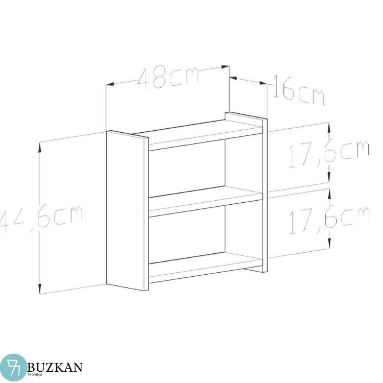 % 100 Mdf Lam Tezgah Üstü desen li Çok Amaçlı Raf