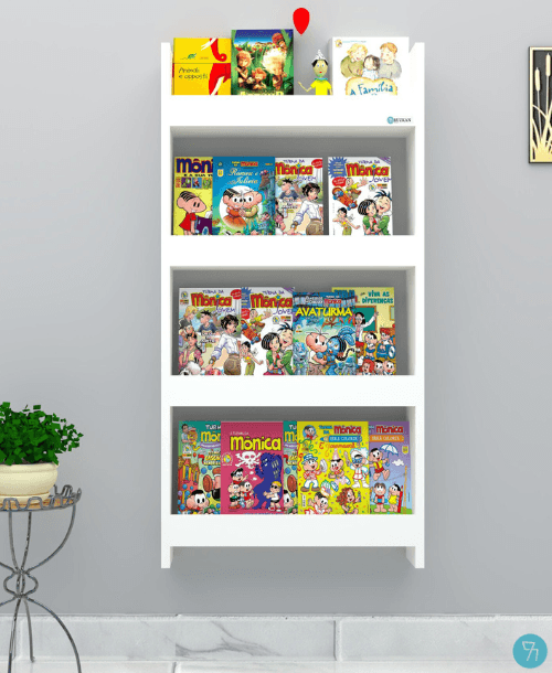 % 100 Mdf Montesorri Kitaplık 4 Raflı Çocuk Kitaplığı