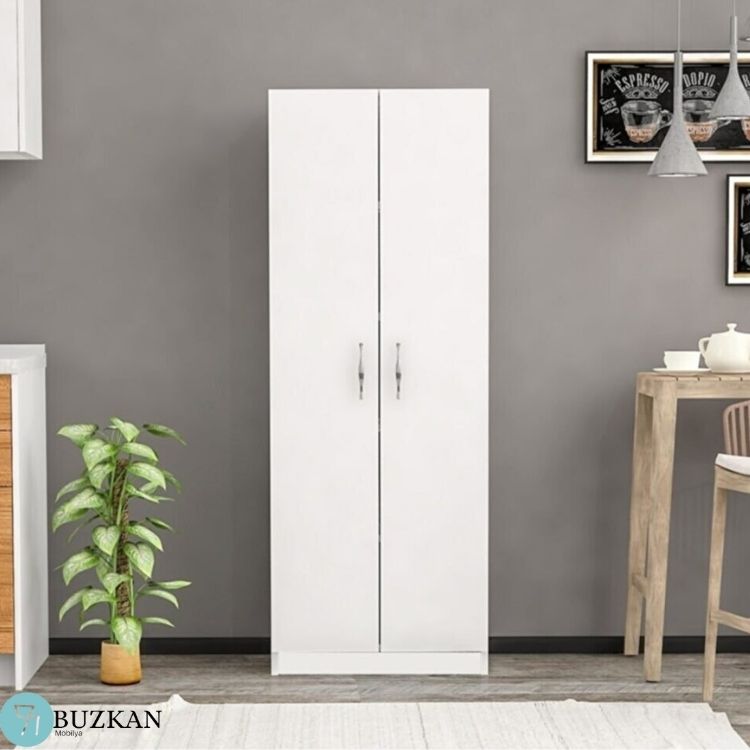 % 100 mdf Lam 5 Raflı 2 Kapaklı Çok Amaçlı Dolap