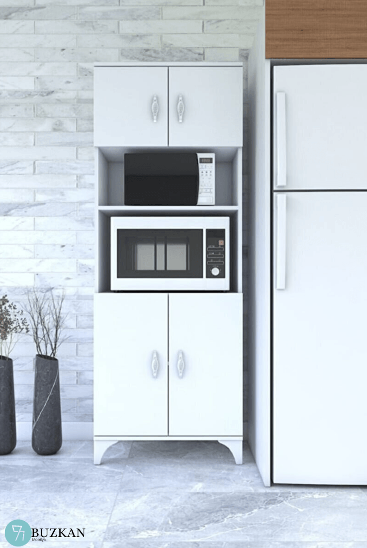 % 100 Mdf Fırın Ve Mikro Fırınlık Fırınmikro Dolabı Beyaz