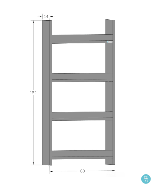 % 100 Mdf Montesorri Kitaplık 4 Raflı Çocuk Kitaplığı