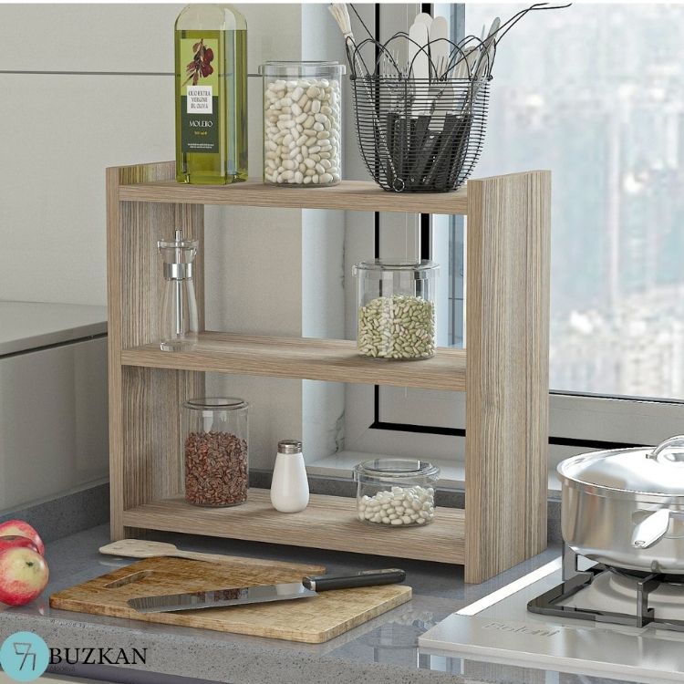 % 100 Mdf Lam Tezgah Üstü desen li Çok Amaçlı Raf