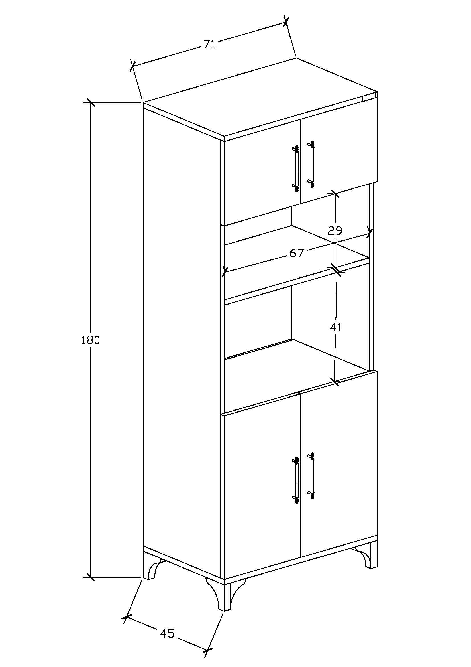 % 100 Mdf Lam Çok Amaçlı Dolap, Fırın Ve Mikro Fırınlık Fırınmikro