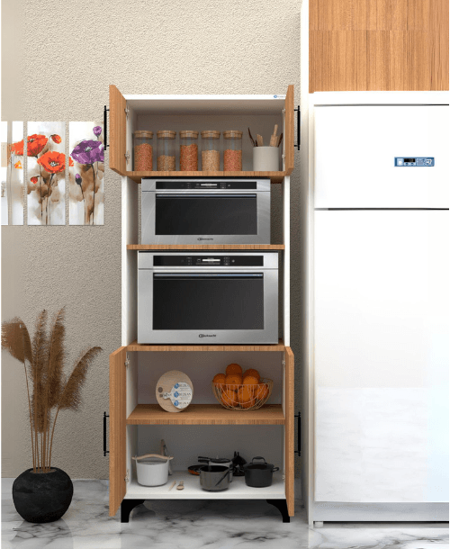 Buzkan Mobilya % 100 Mdf Fırın ve Mikrodalga Dolabı