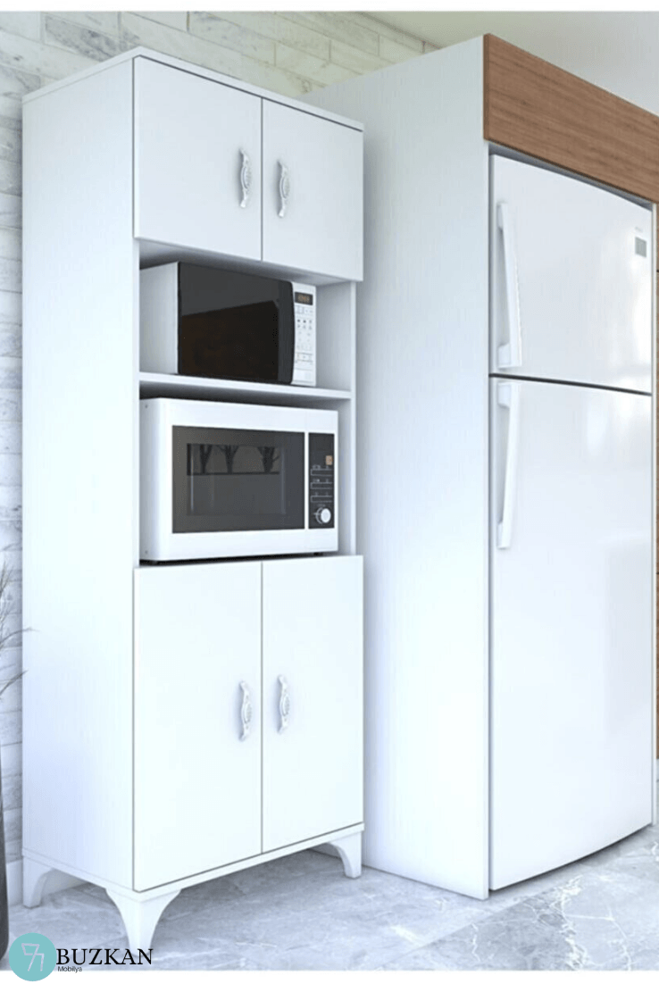 % 100 Mdf Fırın Ve Mikro Fırınlık Fırınmikro Dolabı Beyaz