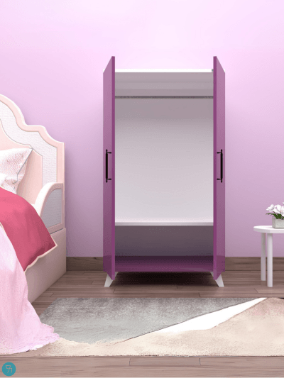 % 100 MDF Menekşe Kapaklı Çocuk Dolabı