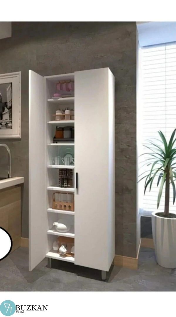 % 100 Mdf Lam Çok Amaçlı Beyaz Dolap 70 cm