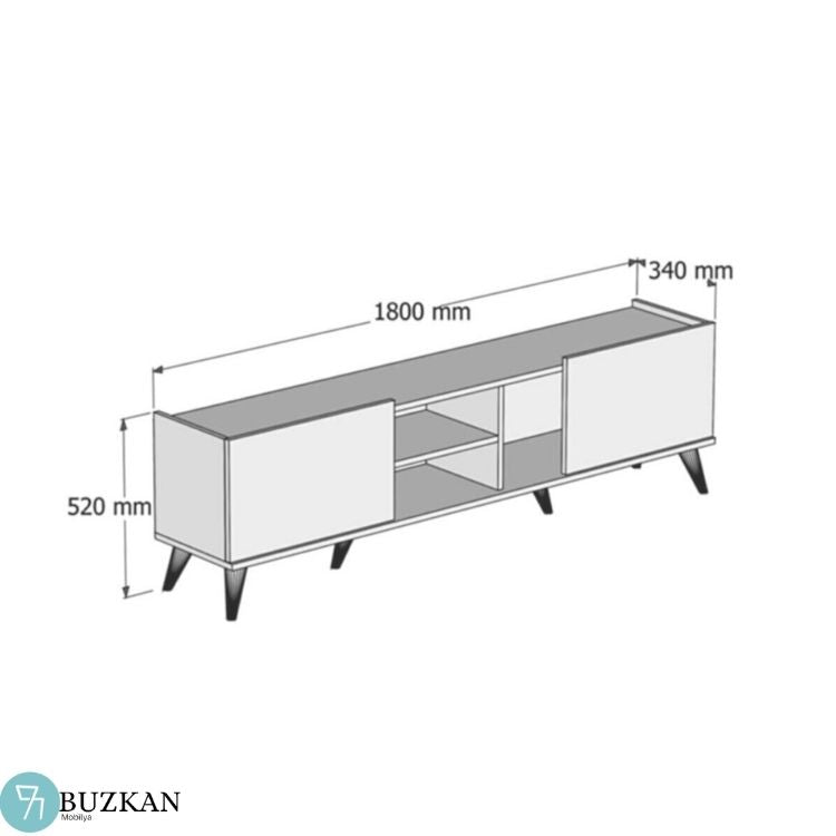 % 100 Mdf Elegante Tv Ünitesi 180cm