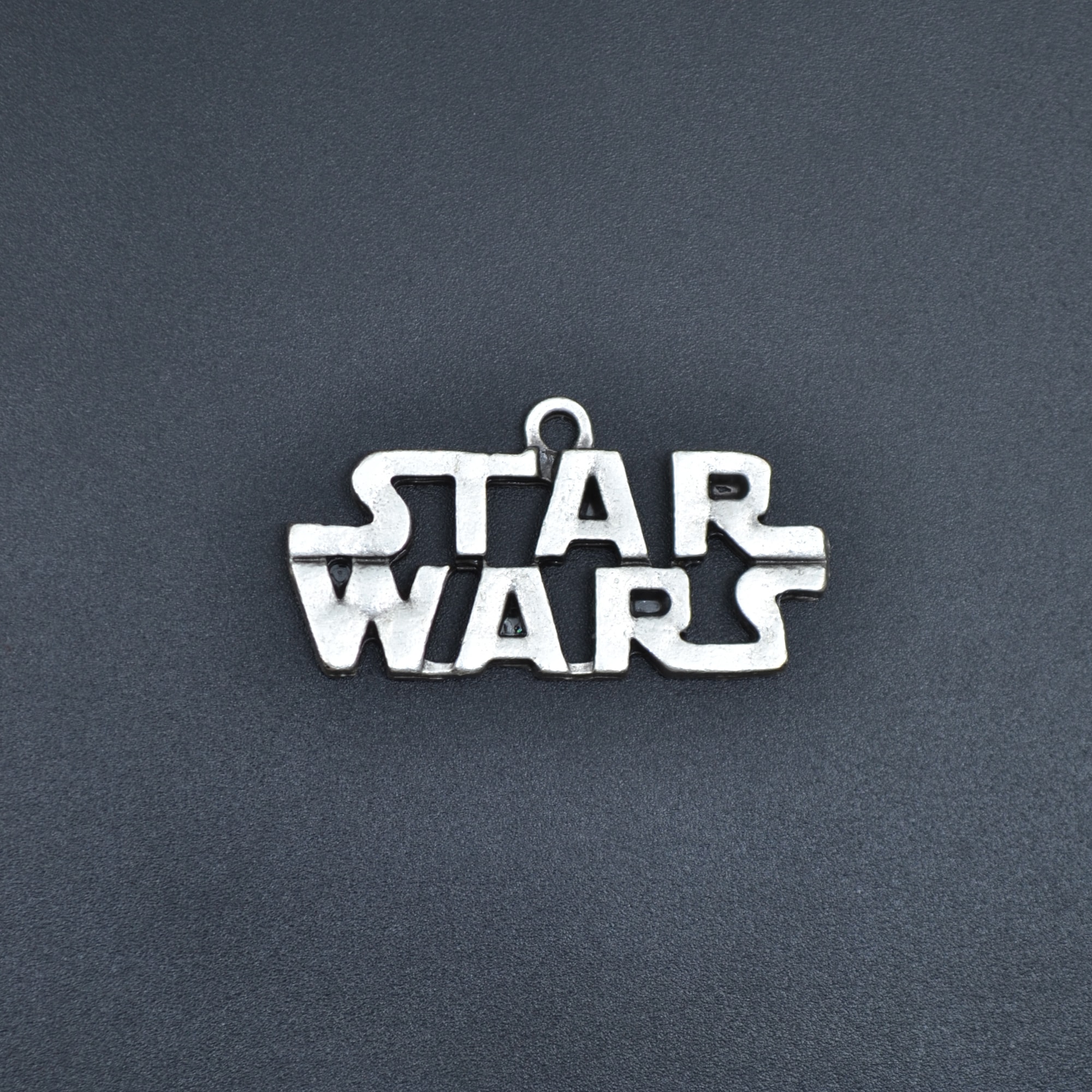 Star Wars Yazılı Kolye - Gümüş ( Silver ) Renk - 60 cm Örme Zincir Kolye