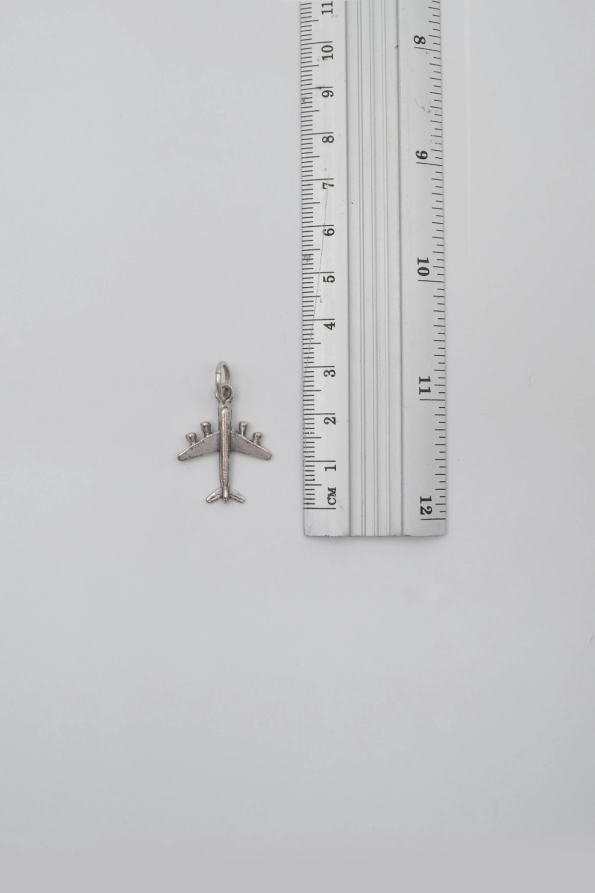 Küçük Uçak Kolye Ucu - Gümüş ( Silver ) Renk