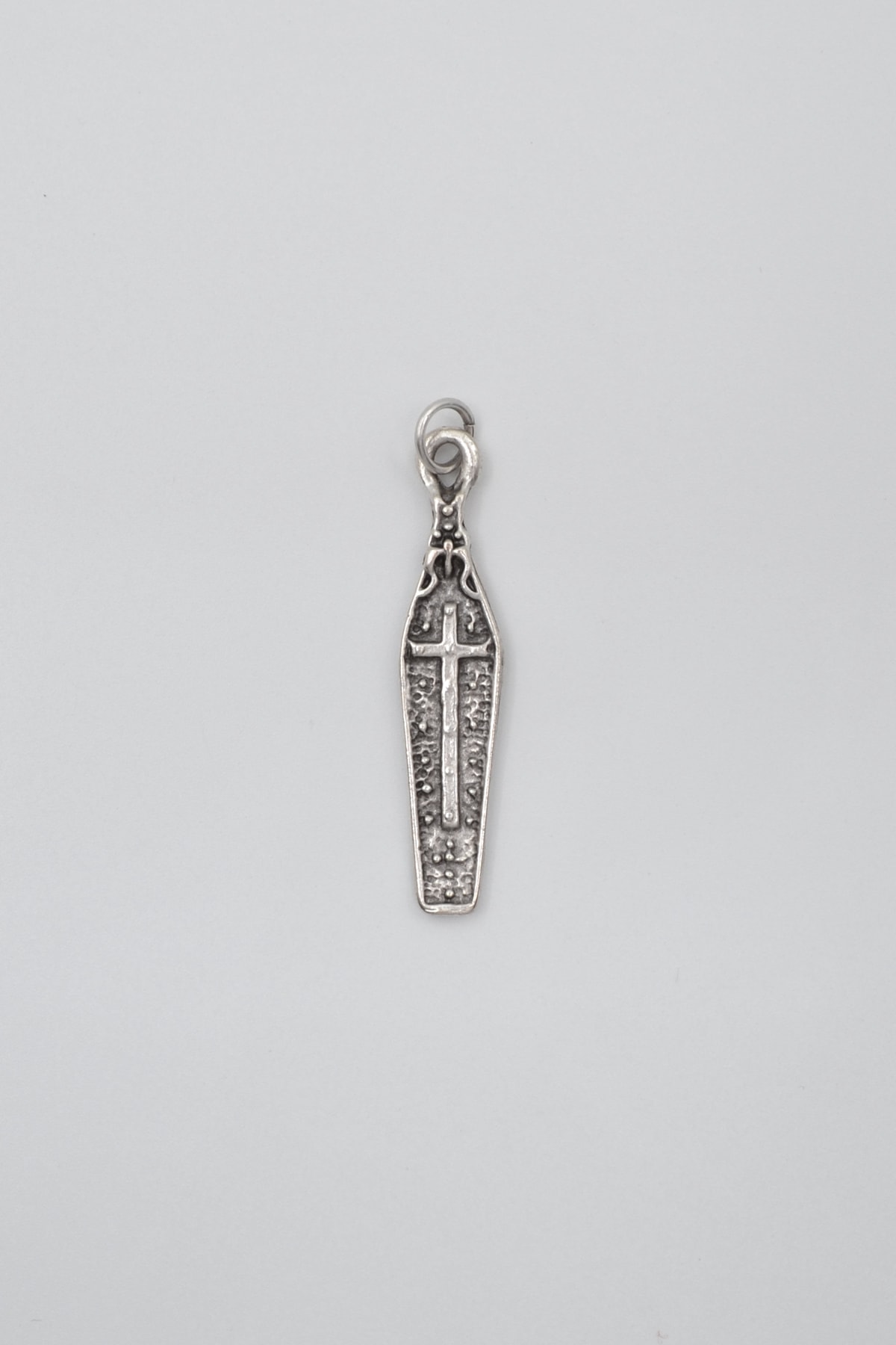 Gotik Haçlı Tabut Kolye Ucu - Gümüş ( Silver ) Renk