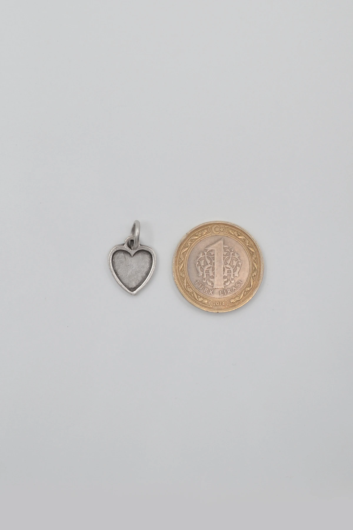 Minimalist Kalp Örme Zincir Kolye - Antik Gümüş Kaplama - Kadın Erkek - 60 cm