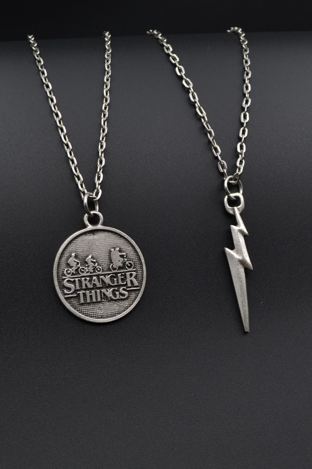2'li The Flash - Stranger Things Erkek Kadın Kolye Seti