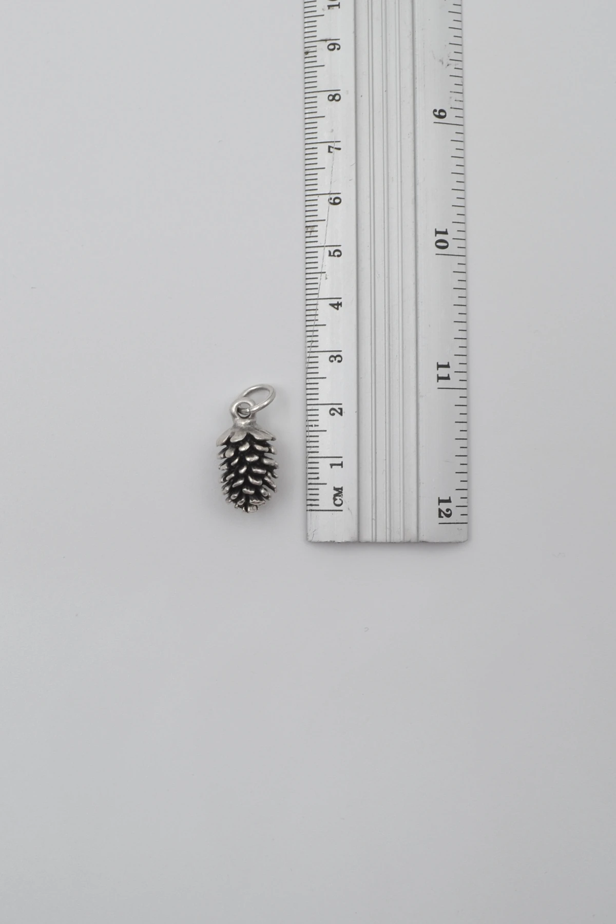 Çam Kozalağı Örme Zincir Kolye - Antik Gümüş Kaplama - Kadın Erkek - 60 cm