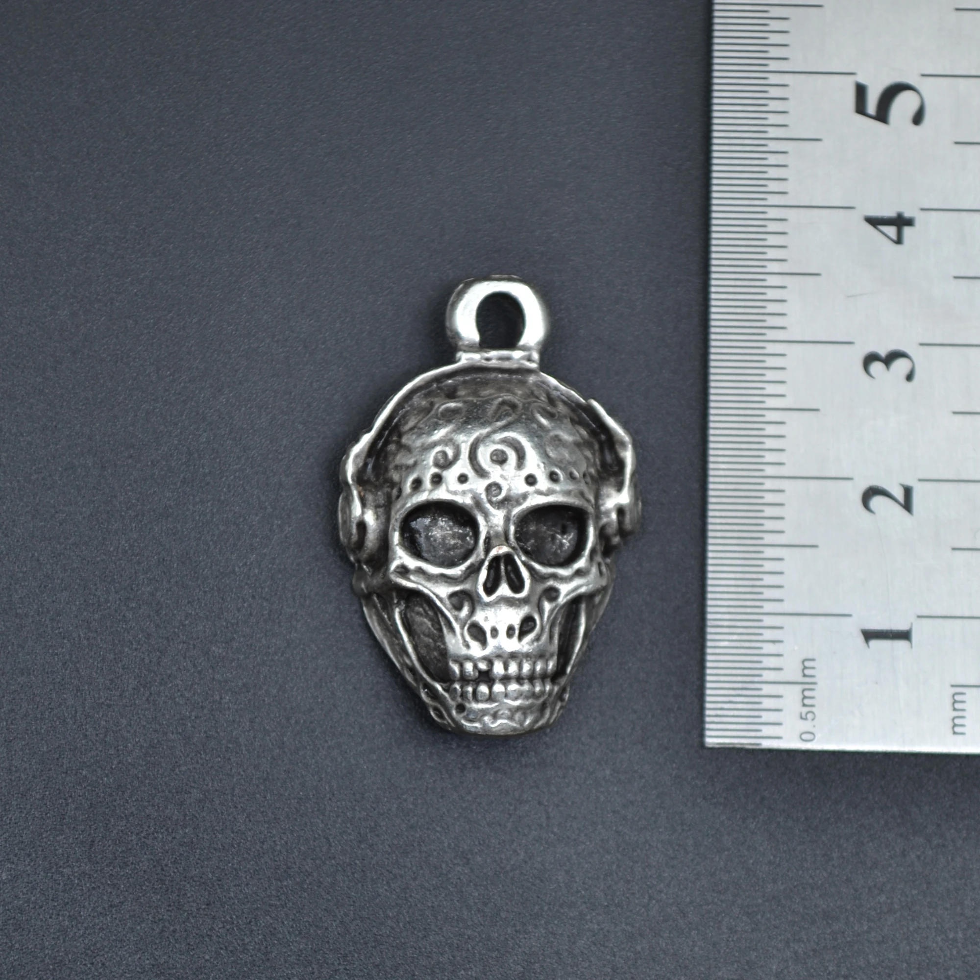 Dj Kuru Kafa Kolye Ucu - Gümüş ( Silver ) Renk