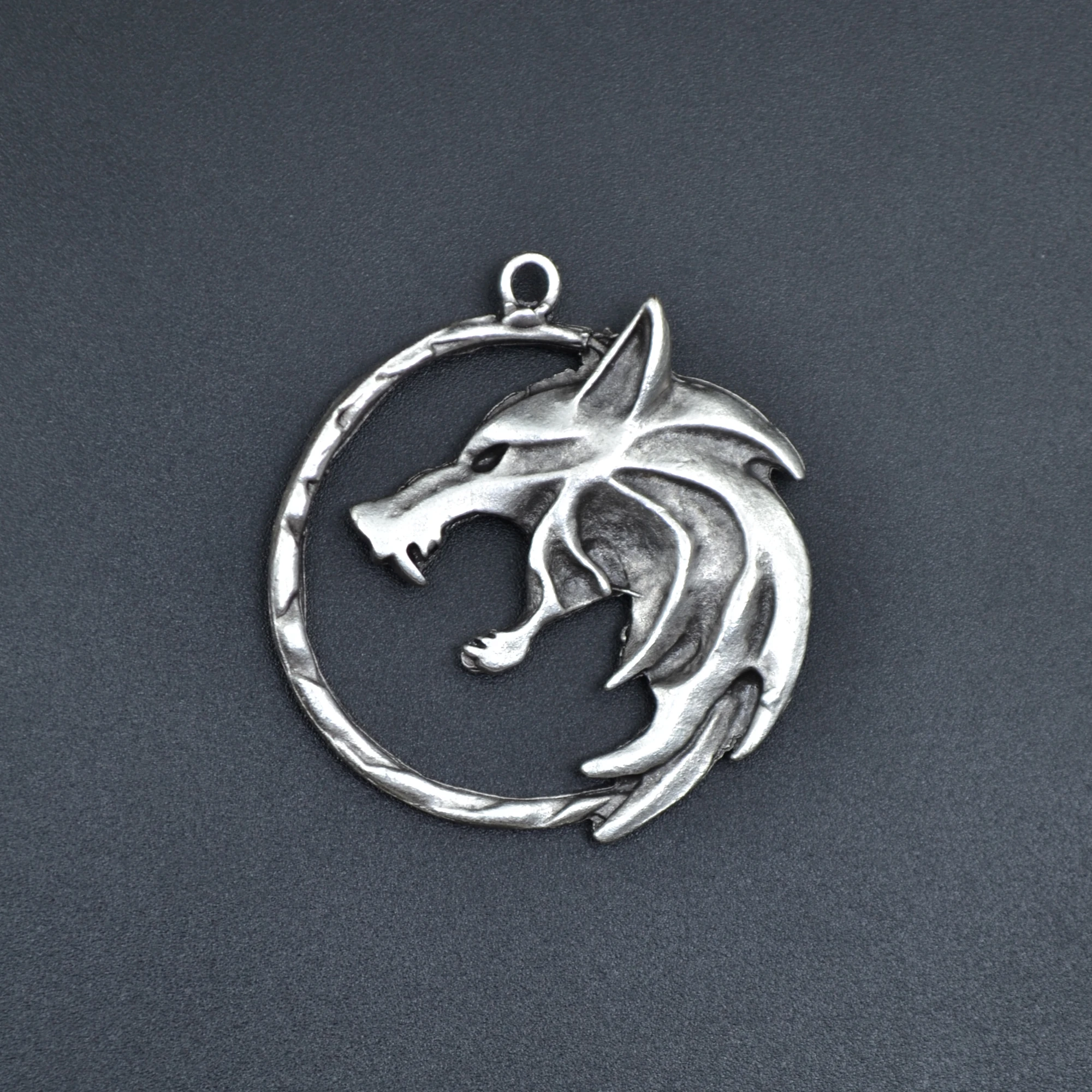 The Witcher 3 Çember Kolye - Gümüş ( Silver ) Renk - 60 cm Örme Zincir Kolye