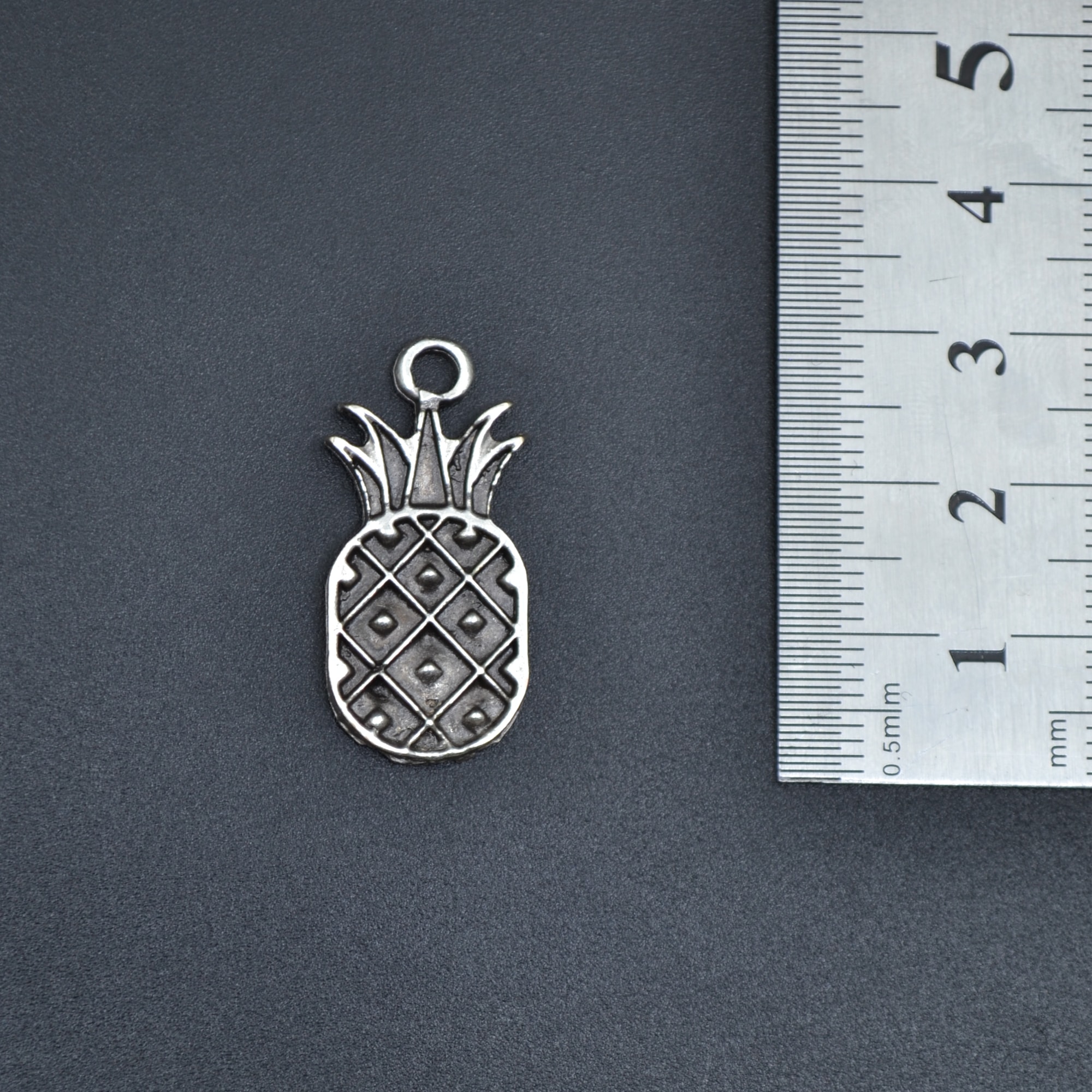 Ananas Kolye Ucu - Gümüş ( Silver ) Renk