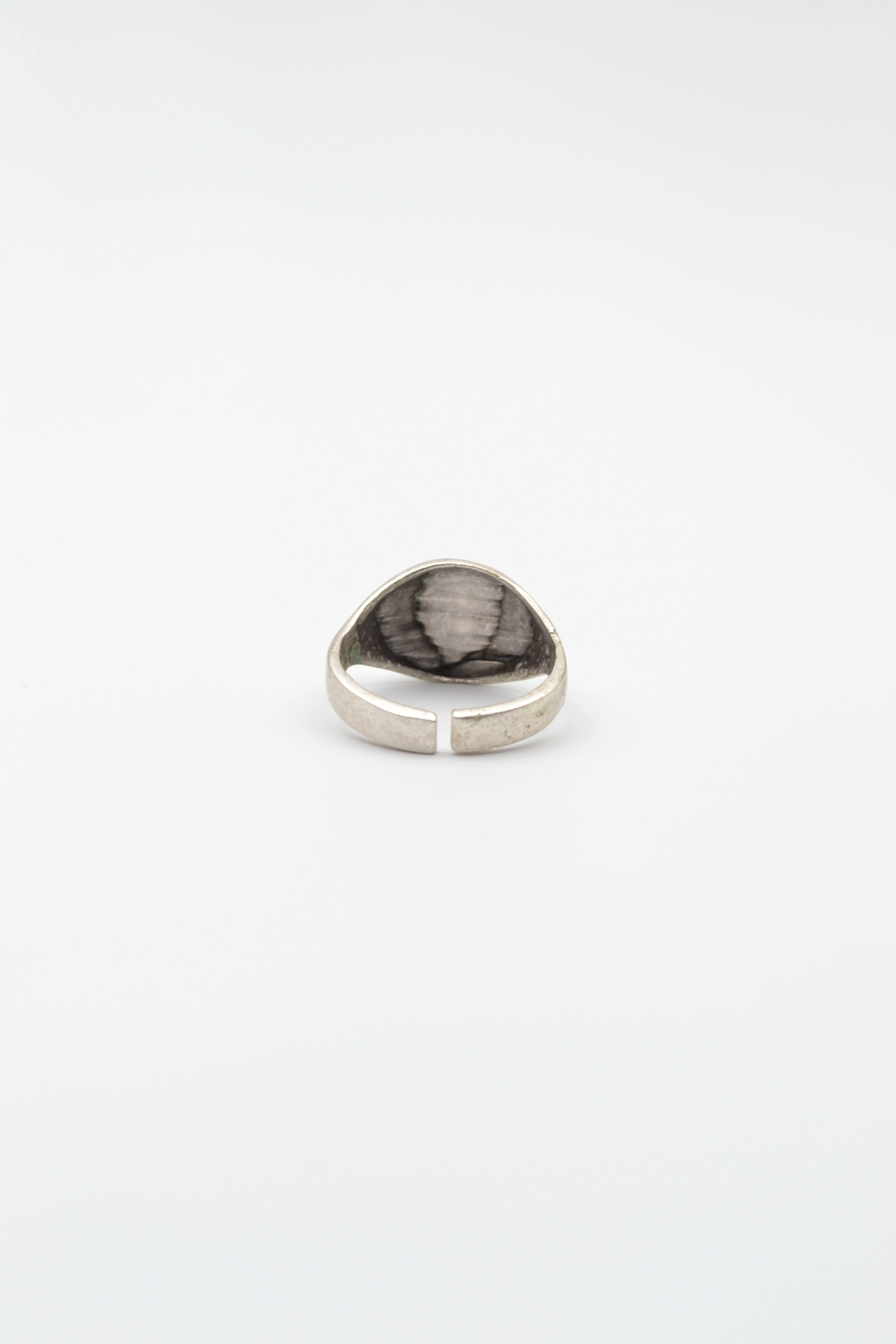 Geometrik Elips Şeklinde Gümüş Kaplama Ayarlamalı Kadın Yüzük