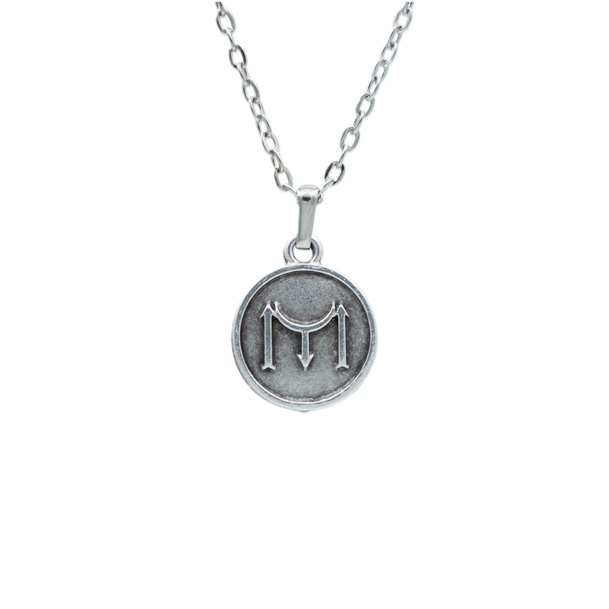 Kayı Boyu İyi Kolye - Gümüş ( Silver ) Renk - 60 cm Düz Ezme Zincir Kolye