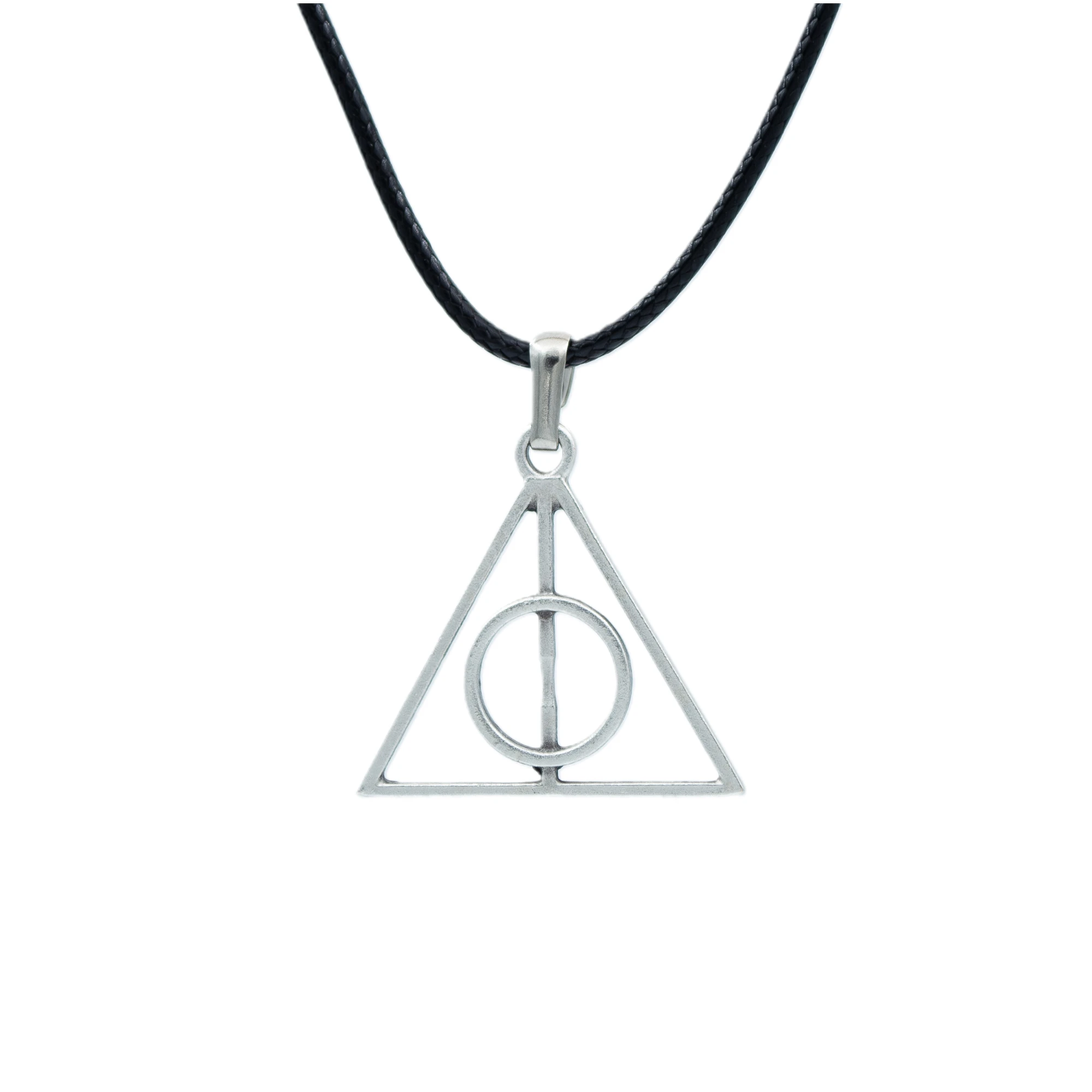 Ölüm Yadigarları Harry Potter Kolye - Gümüş ( Silver ) Renk - 60 cm Deri İp Kolye