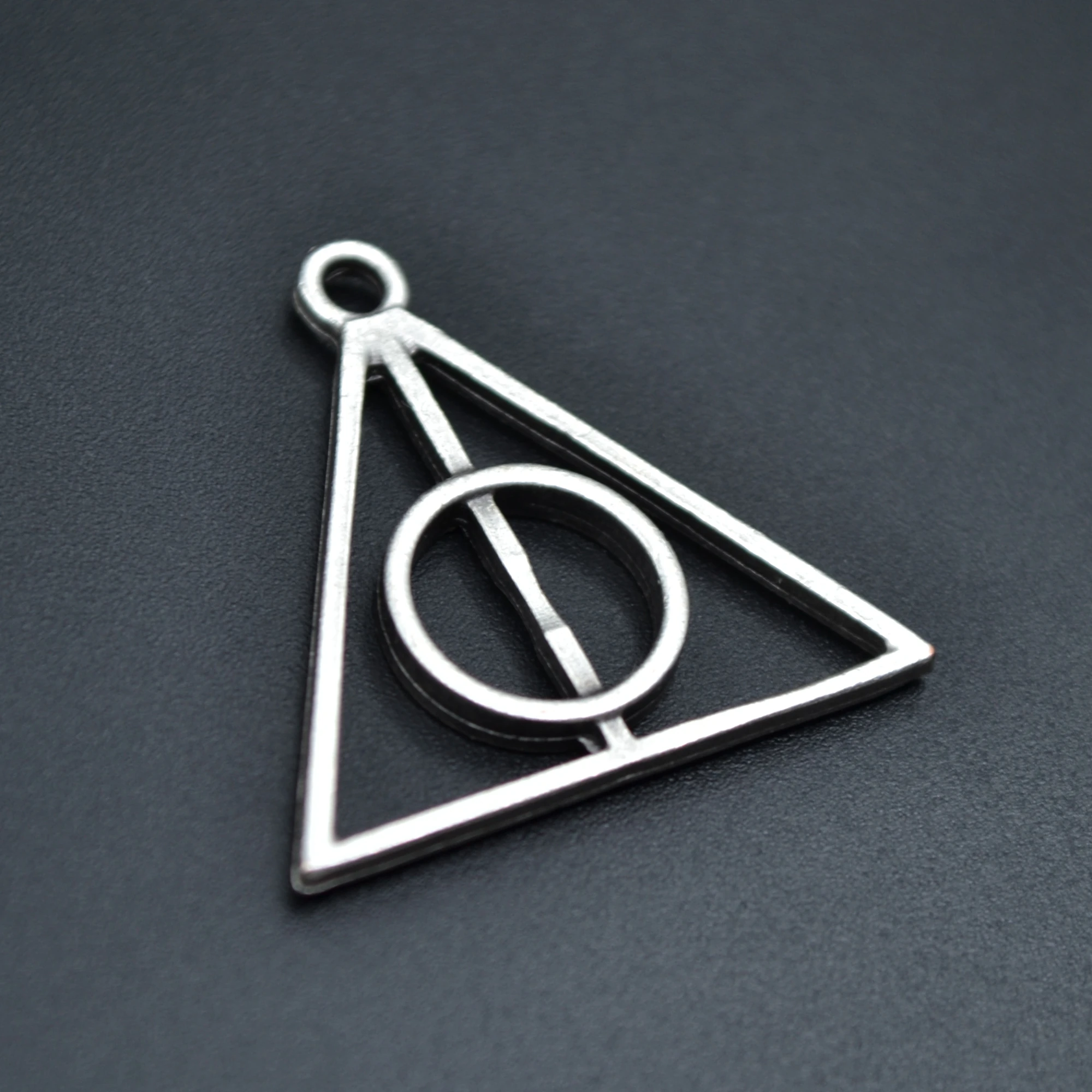 Ölüm Yadigarları Harry Potter Kolye - Gümüş ( Silver ) Renk - 60 cm Deri İp Kolye