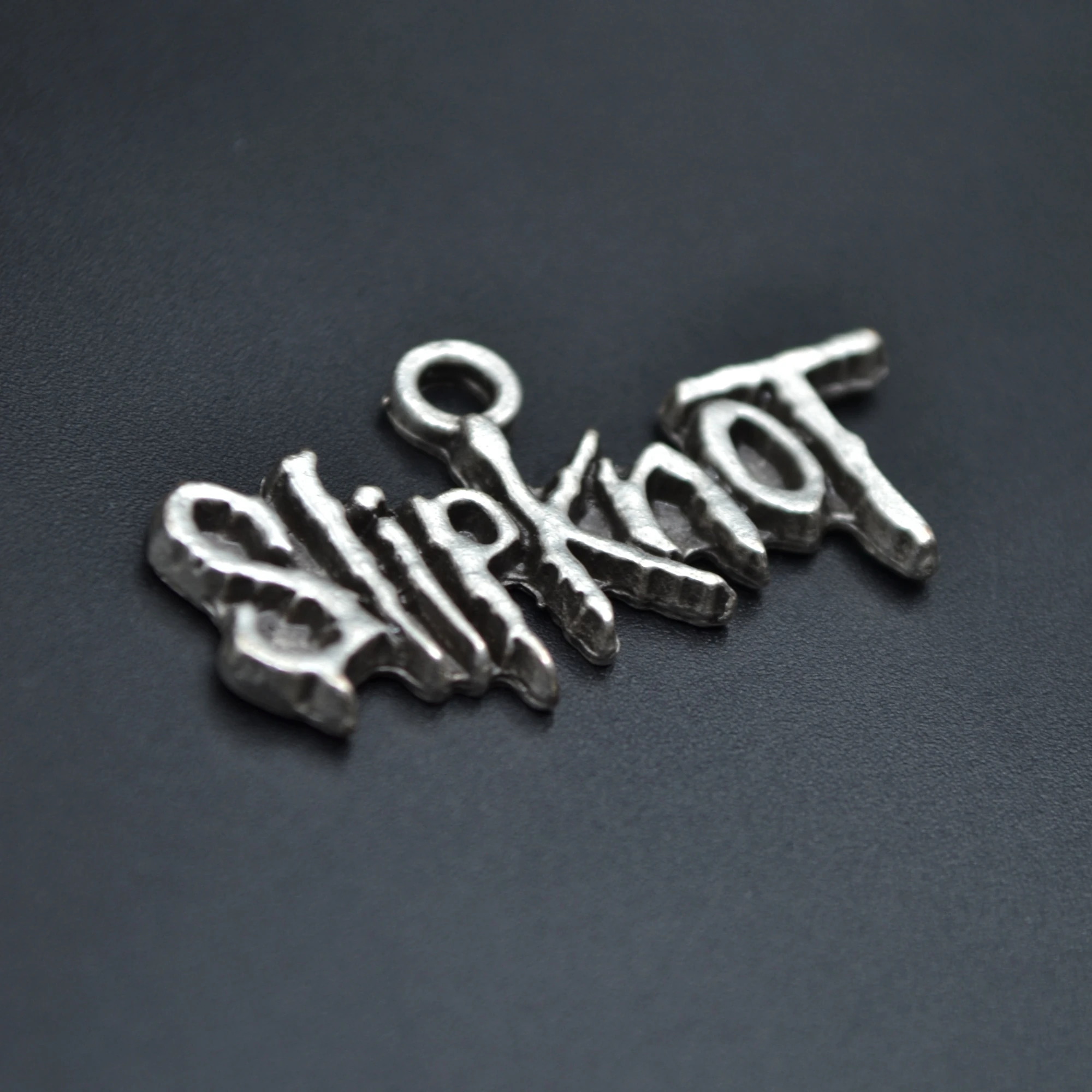 Slipknot Yazı Kolye - Gümüş ( Silver ) Renk - 60 cm Düz Ezme Zincir Kolye