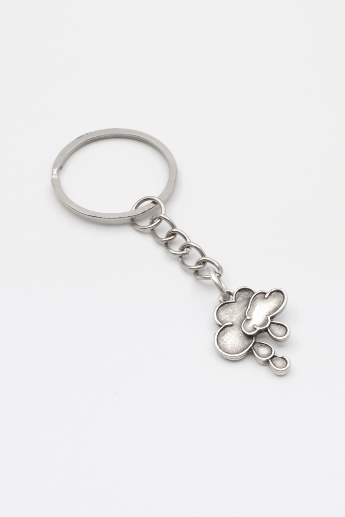 Bulut ve Yağmur Damlası Anahtarlık - Antik Gümüş Kaplama - Kadın Erkek