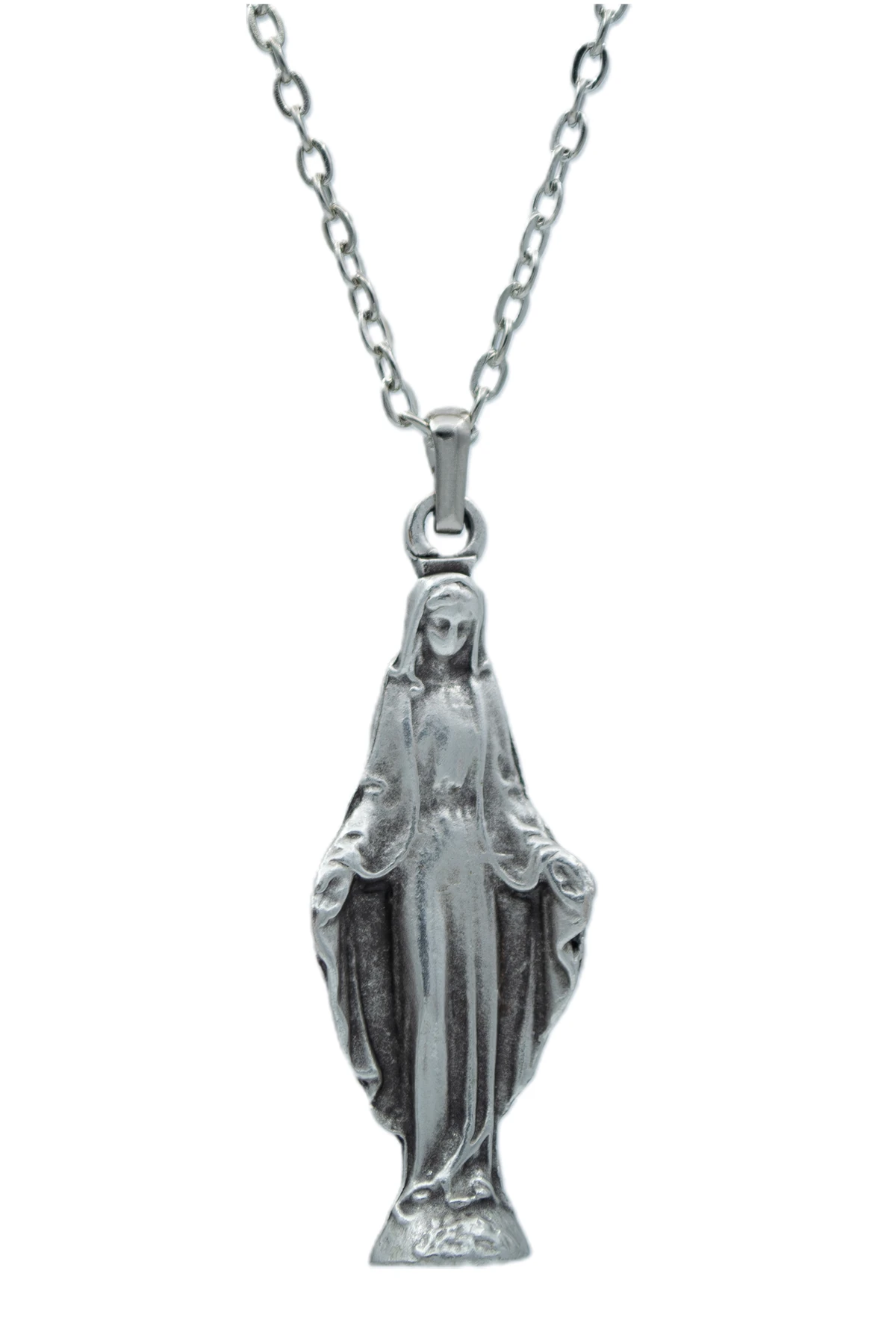 2'li Minimal Haç - Meryem Ana Erkek Kadın Kolye Seti