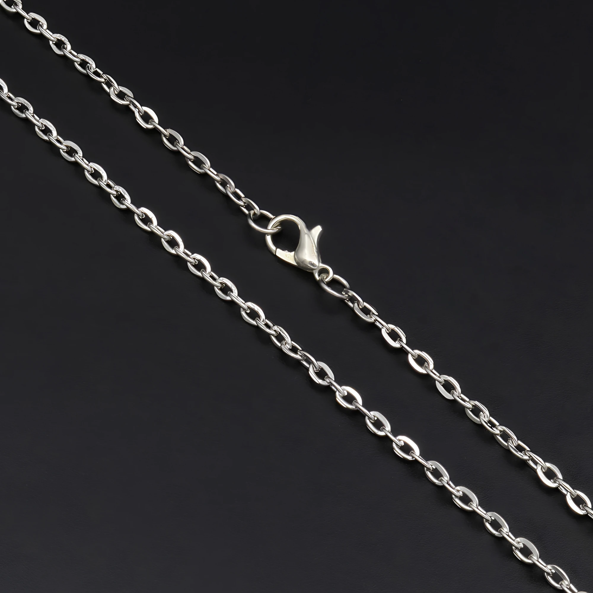 Viking Balta Kolye - Gümüş ( Silver ) Renk - 60 cm Düz Ezme Zincir Kolye