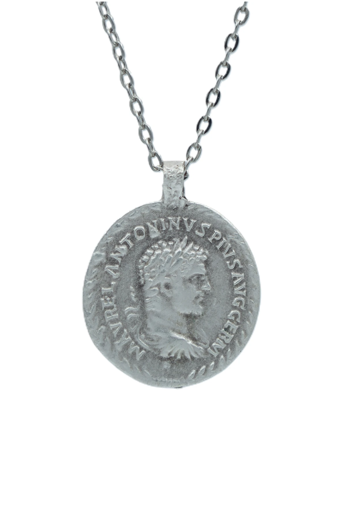 2’li Antik Roma Sikkesi Madalyon Ve Sezar Sikke Erkek Kadın Kolye Seti