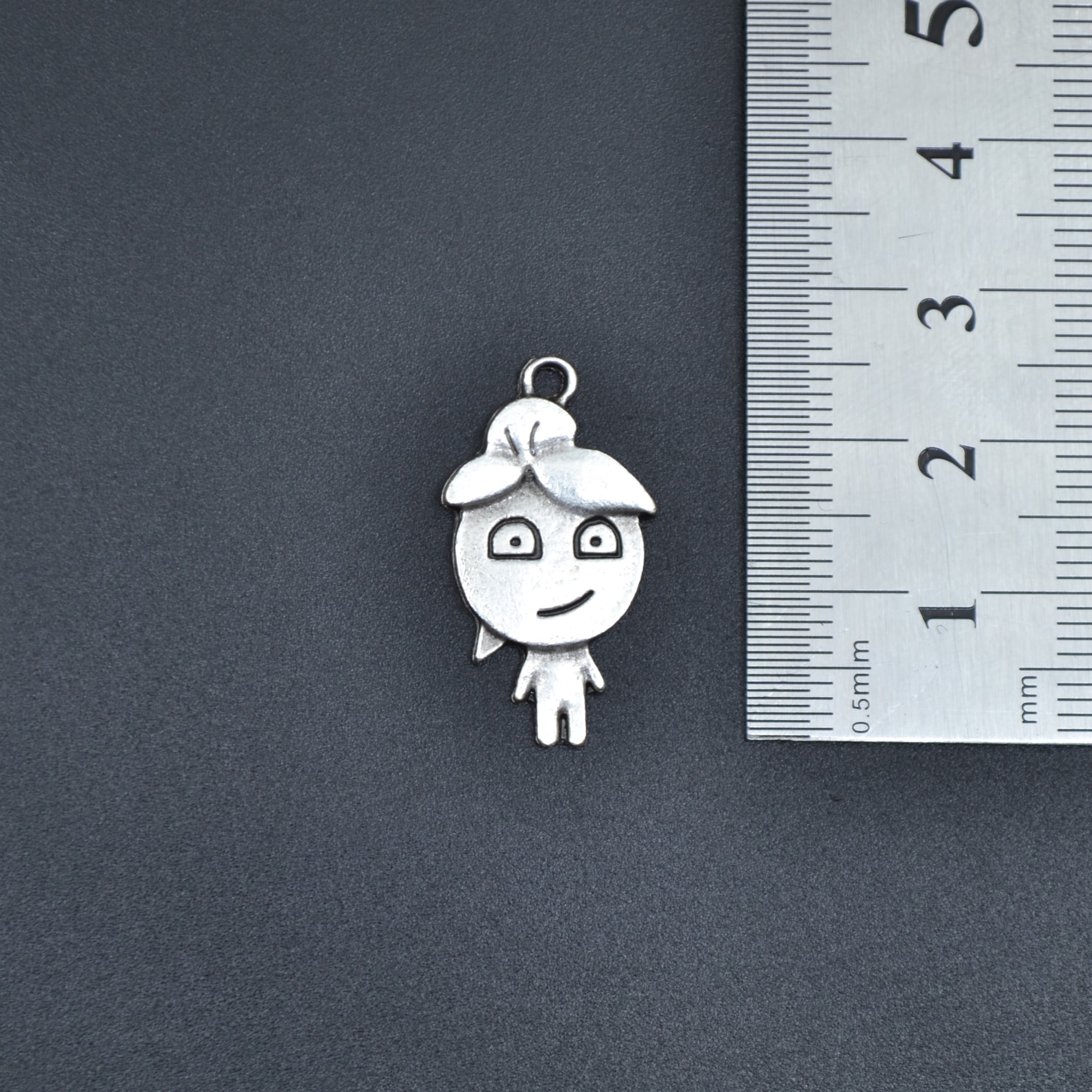 Minimal Su Kolye - Gümüş ( Silver ) Renk - 60 cm Deri İp Kolye