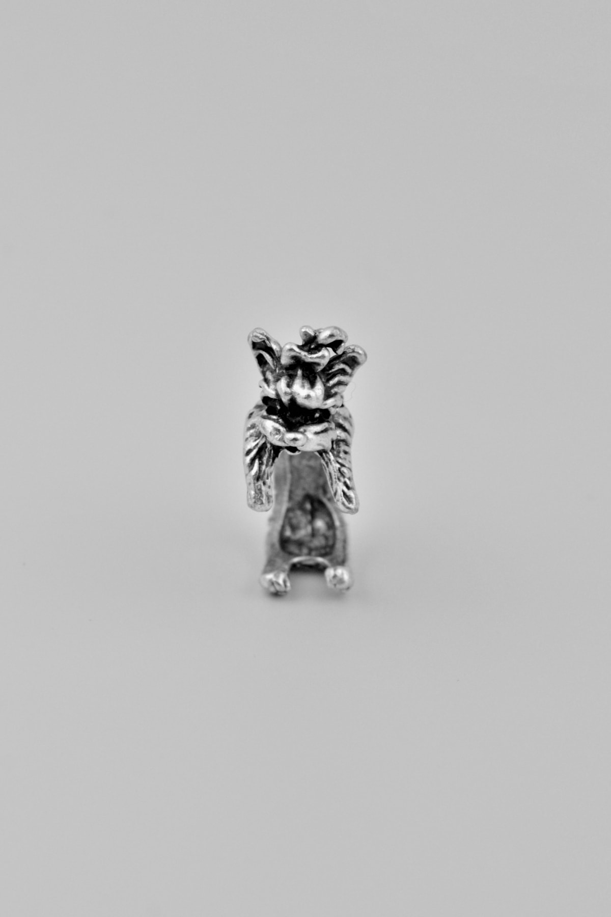 Terrier Köpek Gümüş Kaplama Ayarlamalı Kadın Erkek Yüzük