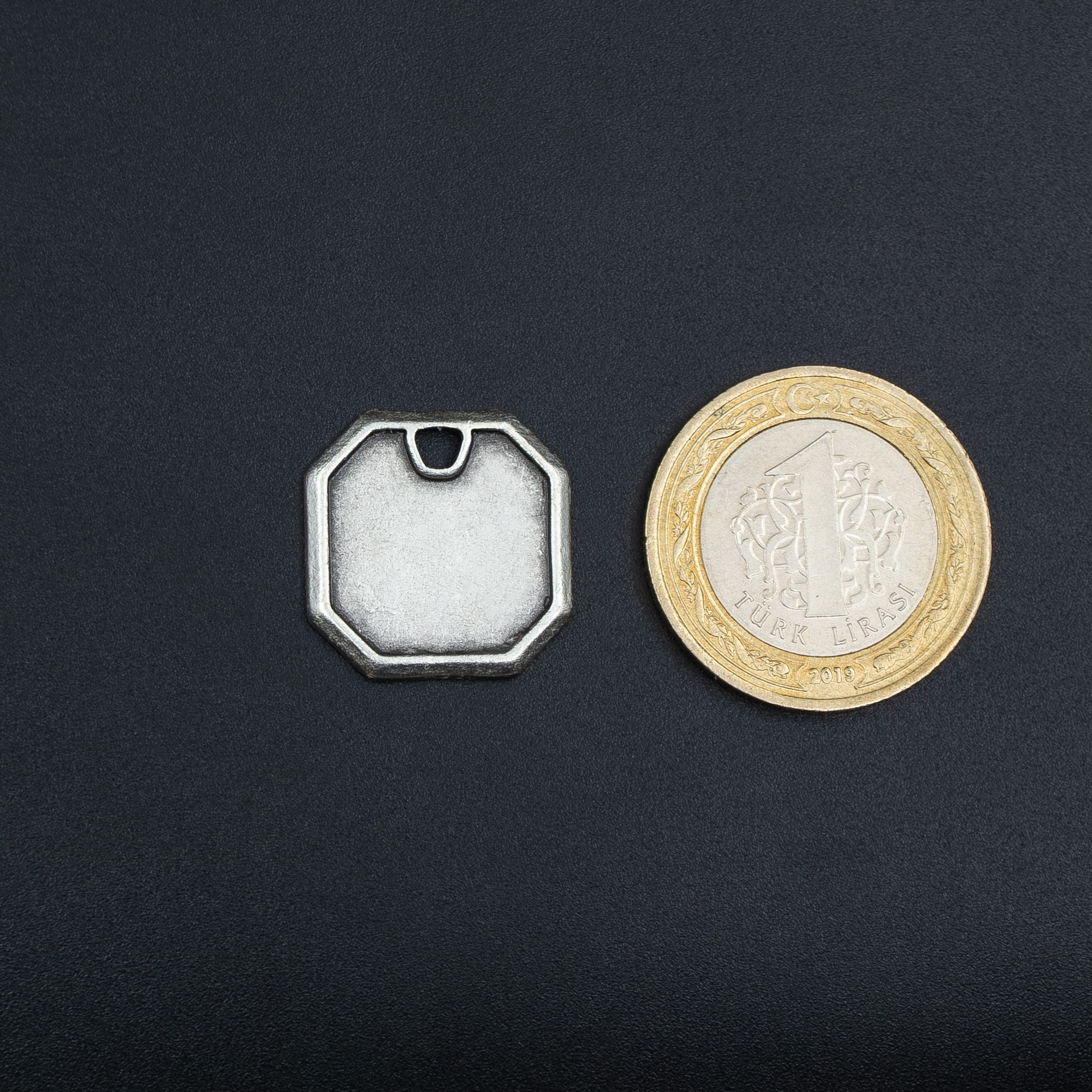 Geometrik Kolye Ucu - Gümüş ( Silver ) Renk