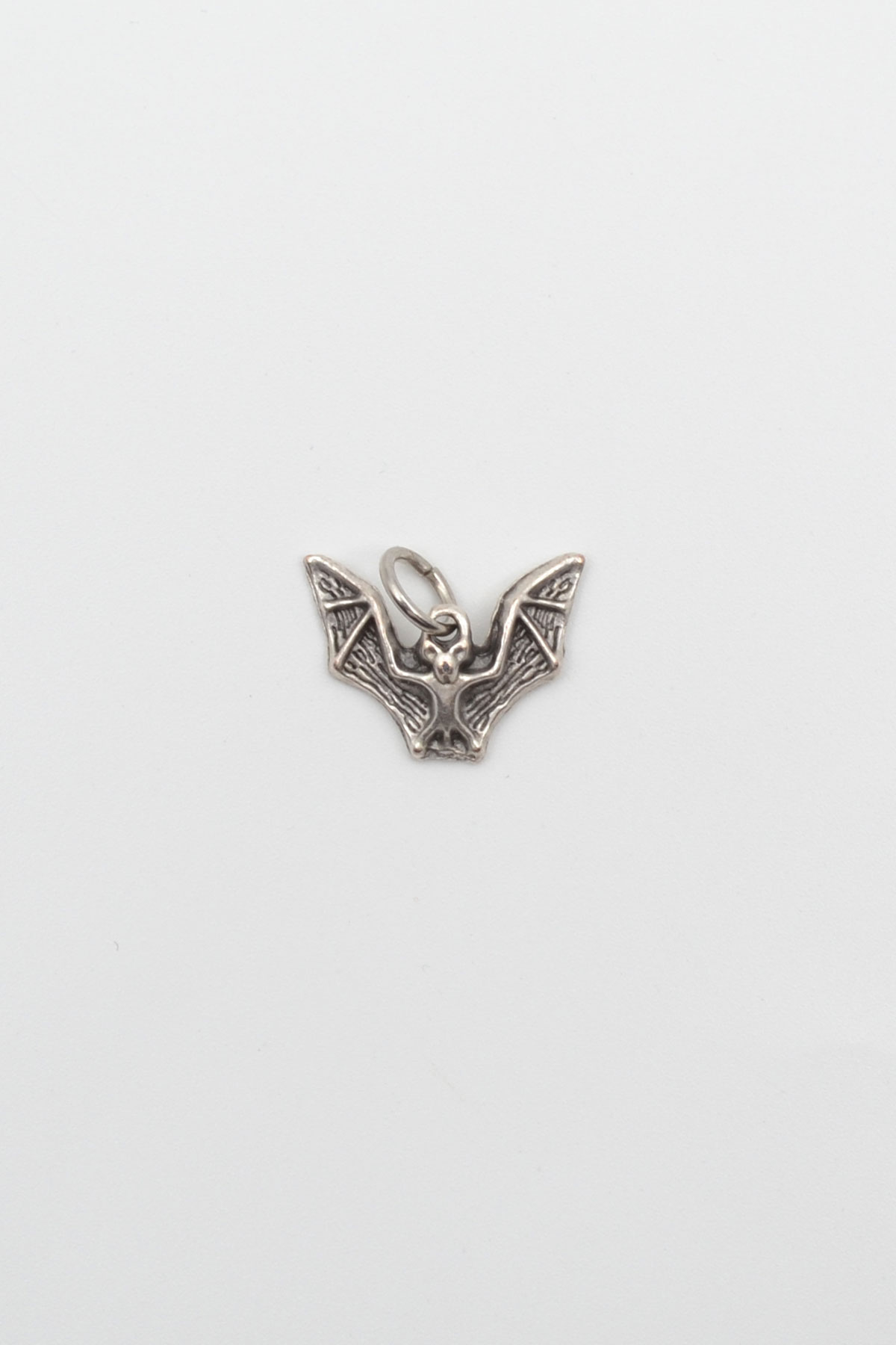 Minimal Gotik Yarasa Kolye - Gümüş ( Silver ) Renk - 60 cm Örme Zincir Kolye