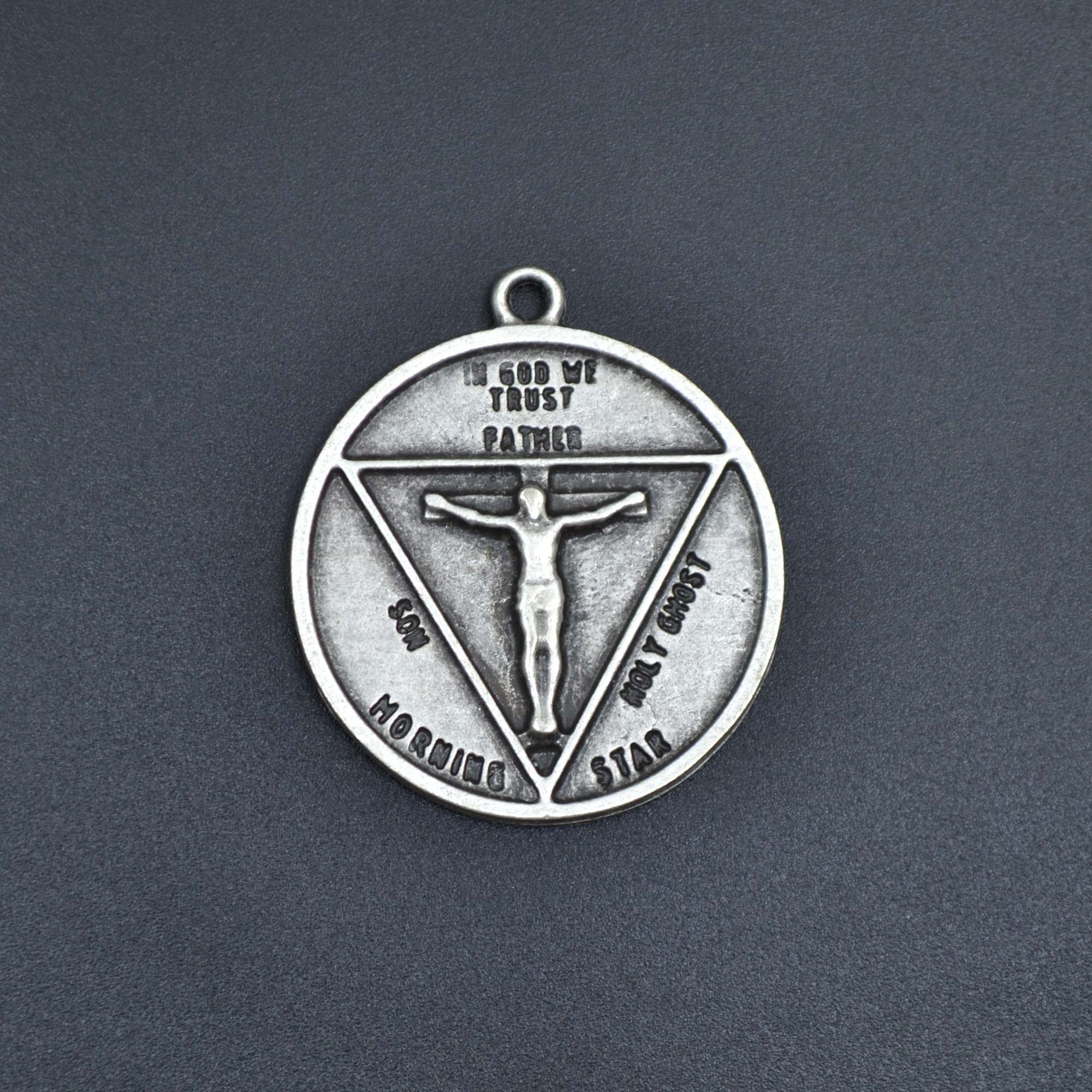 Pagan - Keçi Şeytan - Hz. İsa Kolye - Gümüş ( Silver ) Renk - 60 cm Düz Ezme Zincir Kolye