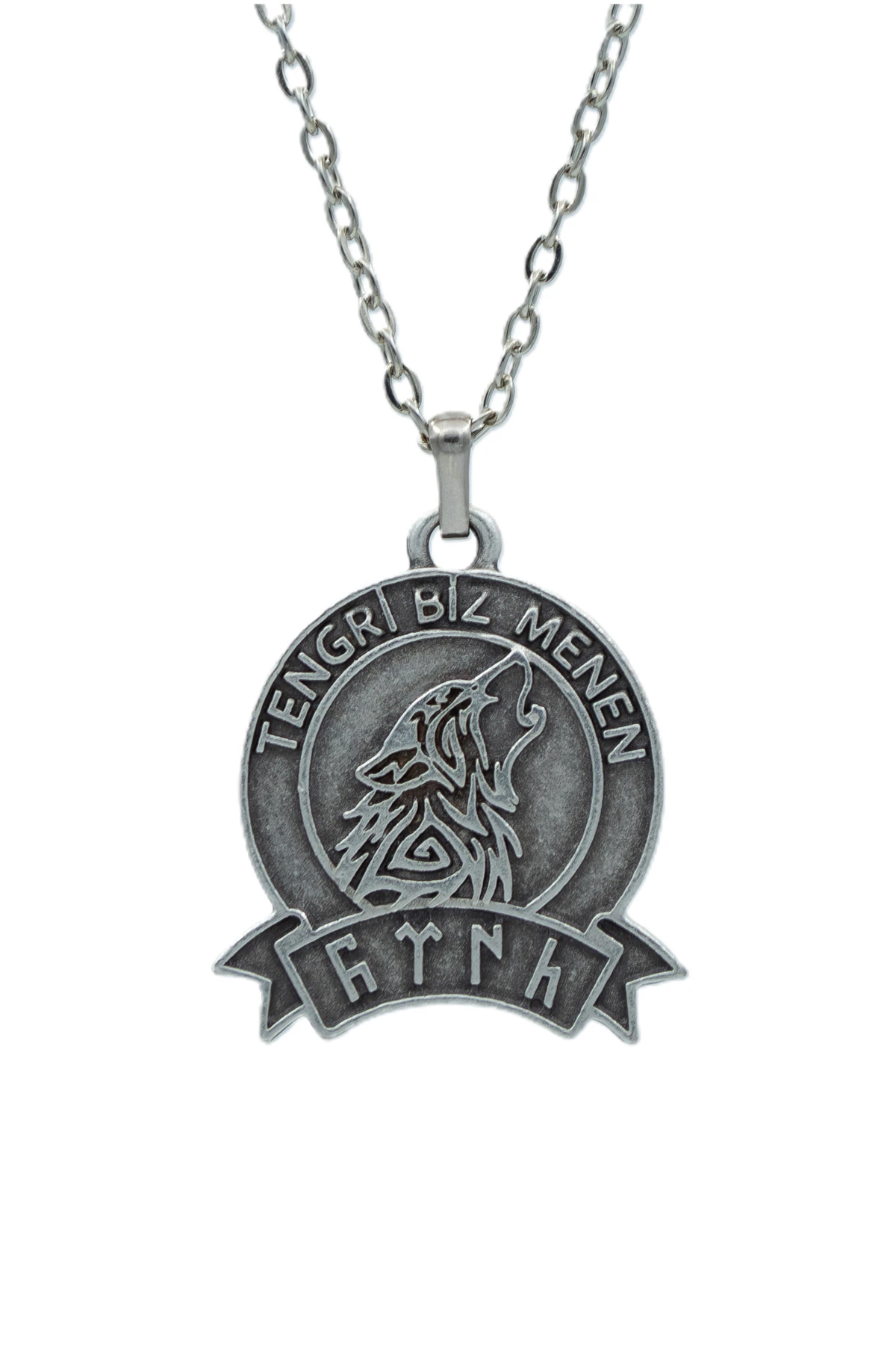 3'lü TenGri Biz Menen - Göktürkçe Türk Erkek Kadın Kolye Seti