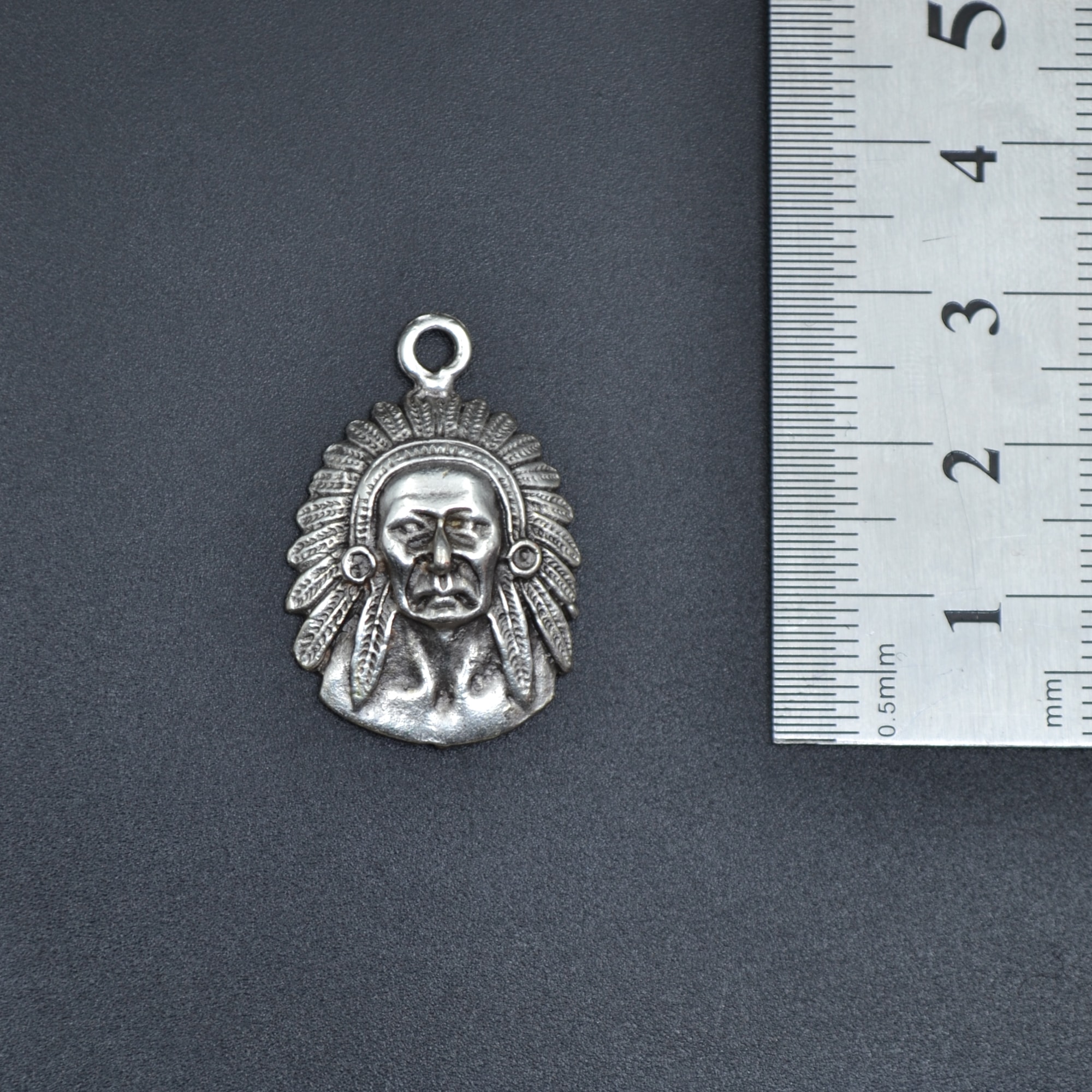 Kızılderili Kolye Ucu - Gümüş ( Silver ) Renk