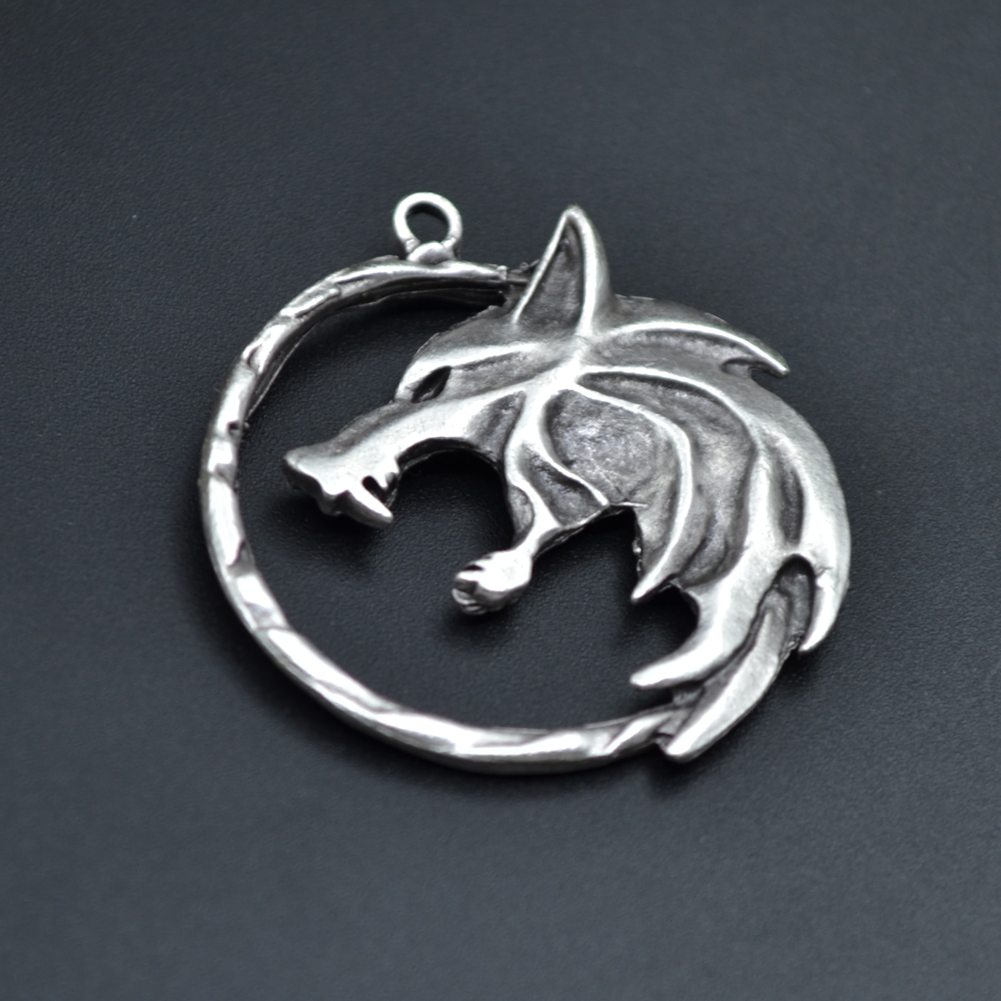 The Witcher 3 Çember Kolye - Gümüş ( Silver ) Renk - 60 cm Deri İp Kolye