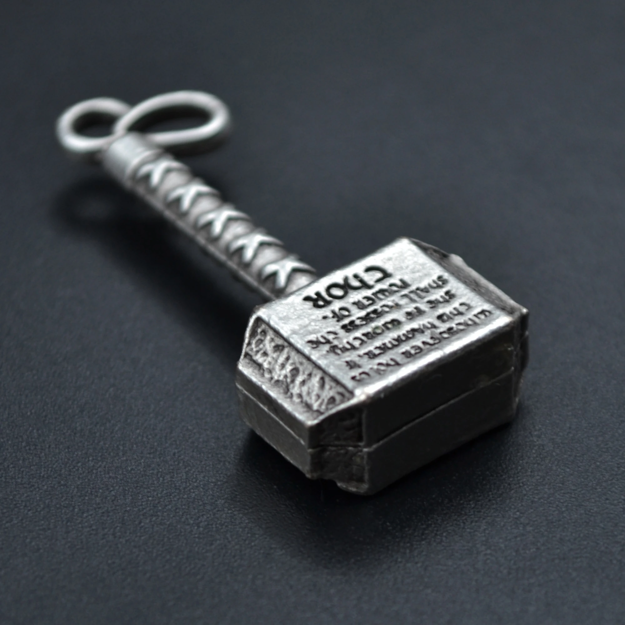 Thor Mjolnir Çekiç Kolye Ucu - Gümüş ( Silver ) Renk