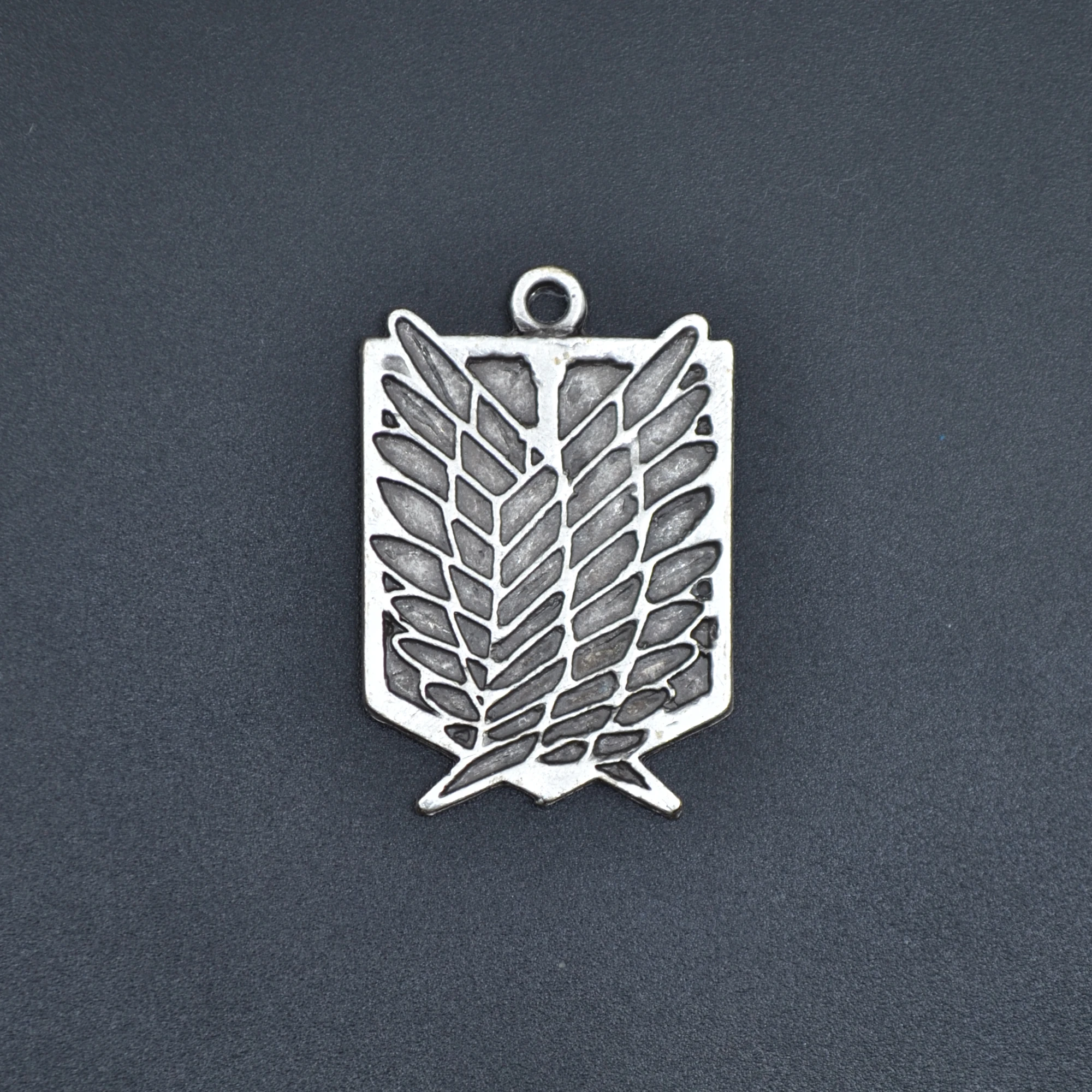 Attack On Titan Anime Kolye - Gümüş ( Silver ) Renk - 60 cm Düz Ezme Zincir Kolye