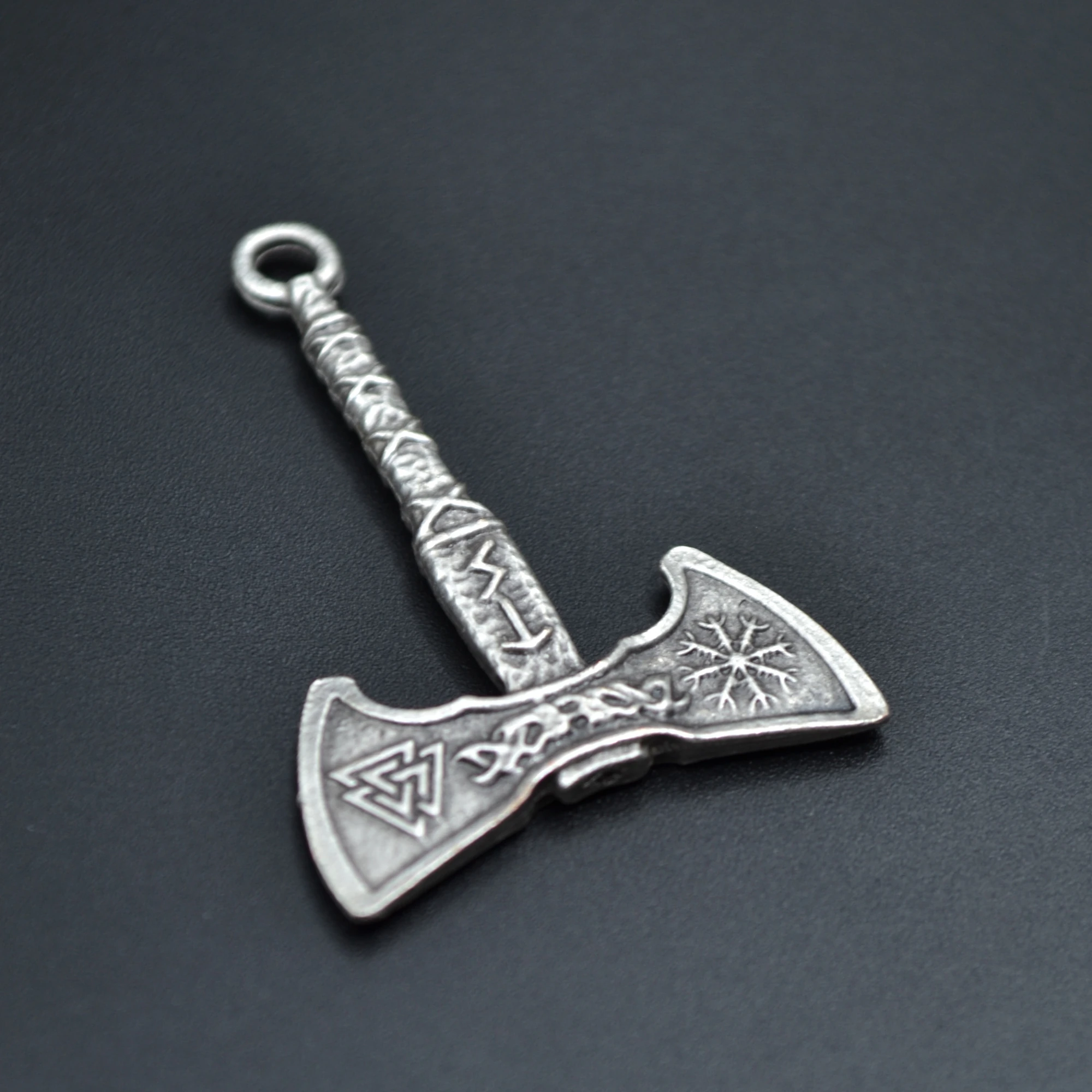 Viking Run Sembol Balta Kolye Ucu - Gümüş ( Silver ) Renk